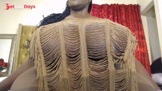 Ebony Bbw Bouncing Her Fat Tits-9