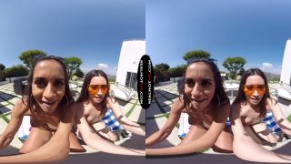  RealHotVR presents Abby Lee Brazil & Aria Lee in Mom & I Share Your Cock While Masturbating Together, virtual reality on reality-9