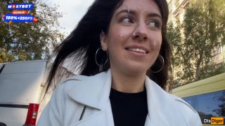 Katty West - Wife Suck Strangers Cock in the Entrance and Walks on Public with Cum on Face Full HD - Public sex-7