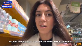 Katty West - Wife Suck Strangers Cock in the Entrance and Walks on Public with Cum on Face Full HD - Public sex-8
