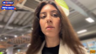 Katty West - Wife Suck Strangers Cock in the Entrance and Walks on Public with Cum on Face Full HD - Public sex-9