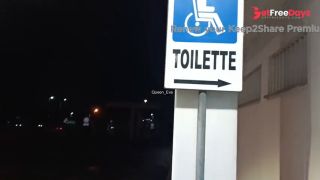 [GetFreeDays.com] CUCKOLD HUSBAND TAKES HIS SLUTTY WIFE TO FUCK IN THE PUBLIC TOILET IN AUTOGRILL Adult Clip April 2023-1