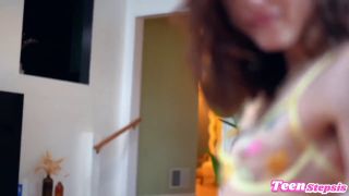 Shrooms Q - Hairy Pussy Stepsister Does Splits on My Cock (Amateur porn)-3