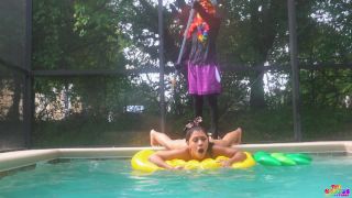 GIbbyTheClown - Two whores fuck clown at pool party - Pool-6