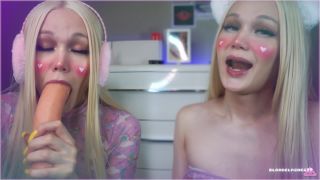 Blondelashes19 - TWINS: Sloppy BJ for Daddy [FullHD 1080p] - shemale - shemale porn -0