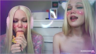 Blondelashes19 - TWINS: Sloppy BJ for Daddy [FullHD 1080p] - shemale - shemale porn -7