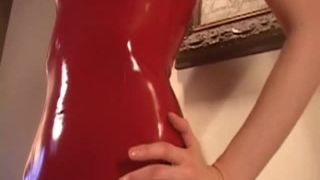 Kendra - Red Latex Skirt.-2