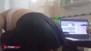 Cabalgo sobre mi profesor cuando los dems estudiantes se van. Cowgirl reverse colombian trending-6