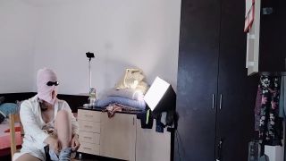 Toys Sexy mom has fun trying on clothes and cutting them. Sexy wife dances naked at home.-5