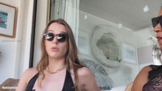 porn clip 11 MahoganyQen and Lady Annabelle 666 – Strap on Double Tease – We Turn You Into Big Cock Bitch, pantyhose fetish sex on femdom porn -1