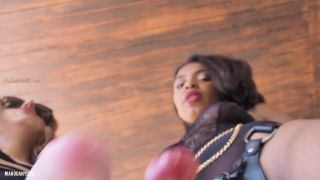 porn clip 11 MahoganyQen and Lady Annabelle 666 – Strap on Double Tease – We Turn You Into Big Cock Bitch, pantyhose fetish sex on femdom porn -9