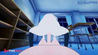 Hinomori Shiho and I have intense sex in the classroom at night. - Project SEKAI POV Hentai-0