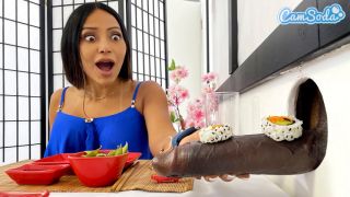 Big Boobs Big Tit Lesbian MILFs Sushi Glory Hole Experience - BBC Blowjob and Cute Asian Teen-9