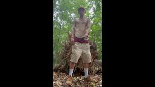 Garrett Kinsley - Helix College Twink Garrett Kinsley Blows his Load in the Woods-3