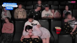 Movie Theater Surprised a girlfriend right in the movie theater - pinkloving-2