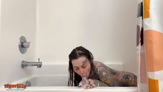 6278 Tattooed Milf With Big Tits & Split Tongue Masturbating ...-7