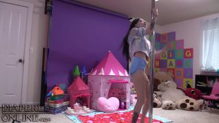 Diaperedonline2Samara Samara Pole Dancing in Hoodie and Diaper-5