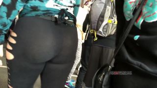 CandidCreeps 715 Sheer Leggings Ass Dance Jiggle See Thru Bla-4