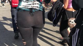 CandidCreeps 715 Sheer Leggings Ass Dance Jiggle See Thru Bla-7