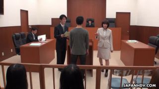 Shiori Uehara and Nonoka Kaede are fucked in the courtroom!!!-0