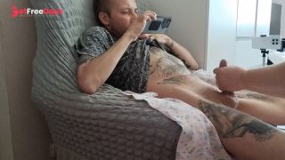 A friend jerks me off and my dick sucks-9