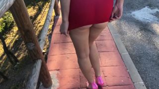 Ivy RosesRed Miniskirt Flashing In Public-1