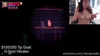 nerdysadie-onlyfans 2023-06-29 Lewd Gaming Stream with my g-spot vibrator ~ 2 big orgasms!!-3