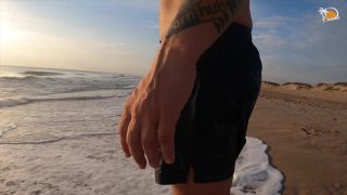 [Amateur] Amateur blowjob on nudist beach. Real couple having fun in Baywatch style-0