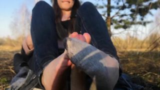 online adult video 48 jav fetish Public Footjob And Socks Job From Beauty On In The Park Close View – Oksifootjob, fetish on femdom porn-8