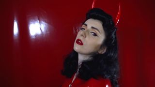 online clip 13 femdom cams Miss Ellie Mouse – Latex Red Devil, joi video on fetish porn-1