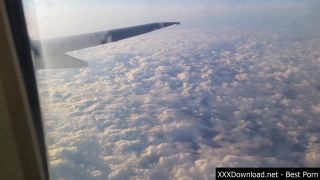 Bella Mur - Amateur Public Airplane Handjob and Blowjob (Amateur porn)-2