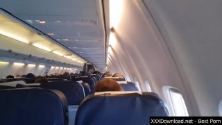 Bella Mur - Amateur Public Airplane Handjob and Blowjob (Amateur porn)-9