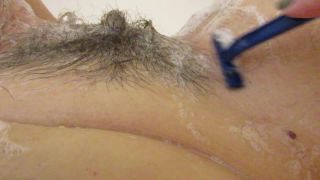 cuteblonde666 Shaving off my extreme hairy pussy ,ass - Pussy Shaving-6