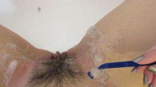 cuteblonde666 Shaving off my extreme hairy pussy ,ass - Pussy Shaving-7