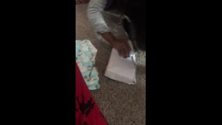 Priyaanjalirai - my doggy opening her present 27-12-2019-3