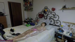 Tickle and orgasm while she is mummified(Fetish porn)-5