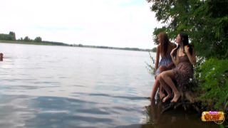 Kattie Gold, Kitty Jane - Russian Threesome Fuck On Lake HD-1