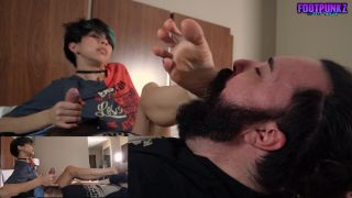 online porn clip 2 Footpunkz – Non-Binary Jett’s Foot Worship Handjob, mother in law femdom on femdom porn -4
