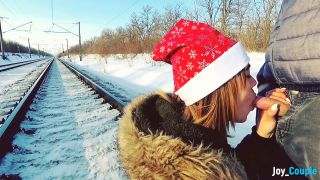 Nice Jane Brown Winter Outdoor Amateur Blowjob On The Railway Jane Bro ...-2