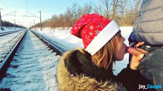 Nice Jane Brown Winter Outdoor Amateur Blowjob On The Railway Jane Bro ...-3