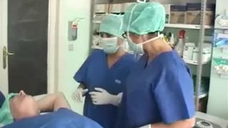 Nurses latex gloves make him cum on cumshot -0