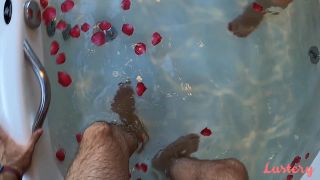 Cherry and Rick - deep anal in a large bathtub with rose petals-8