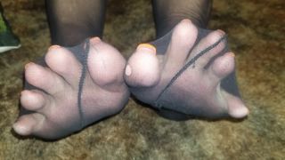 Dirty nylon foot pov-0