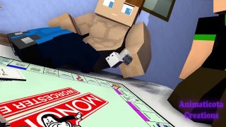 Animaticota - Late game night with the boys - Minecraft Gay Sex Animation-1