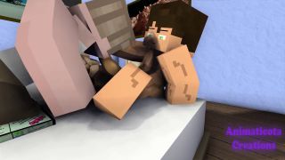 Animaticota - Late game night with the boys - Minecraft Gay Sex Animation-5