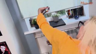Nerdy blonde gets blacked anal and squirts panties porn.-7