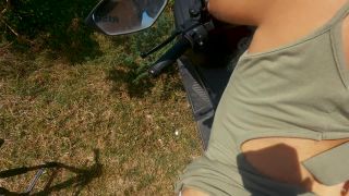 Hot Motorcyclist Girl Gives Fuck Her Tight Pussy In Public  Risky Fuck 1080p-1