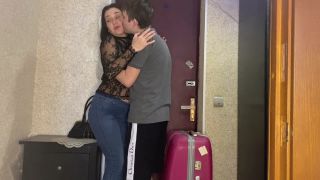 Sex On A Suitcase With A Sexy Stepmom Who Returned From Vacation In Tight Jeans 1080p-0