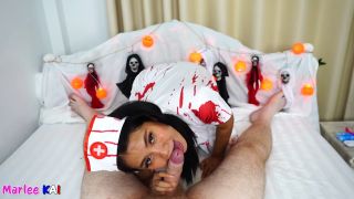 Thai Babe in Halloween Costume Sucking Cock-8