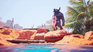 Wild Sin - Minotaur monster with huge cock fucks cute girl in oasis-8